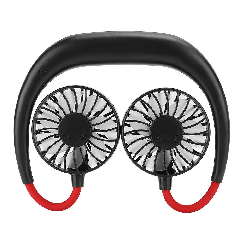 Hakeeta Sports Hands-Free Fan, Silent and no Noise, USB Rechargeable Hanging Neck Fan, 3 Gear Adjustable - Image 2