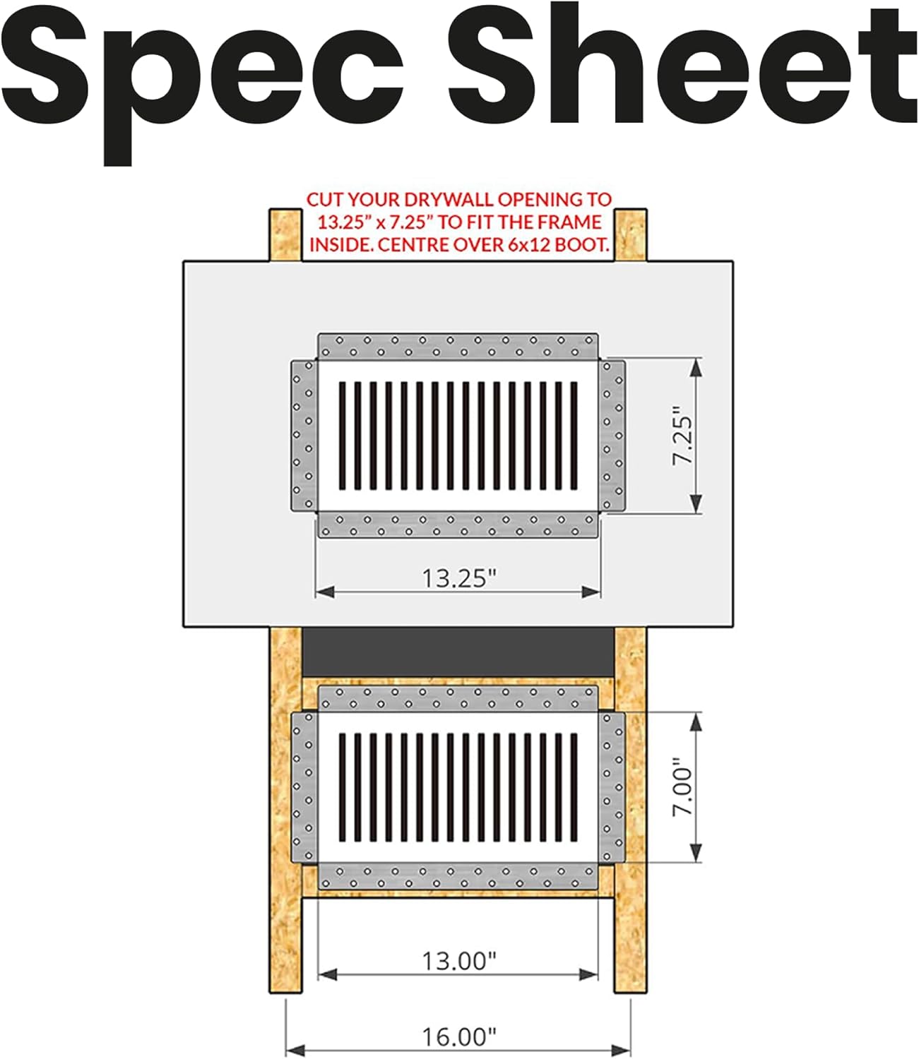 Best 6″ x 12″ Invisagrille Removable Wall & Ceiling Supply Magnetic Vent Cover, Triple Fiber Reinforced Cement Board Grill, HVAC Paintable Vent Cover with Impact Resistant Primer, BA-IG-MAG-S-FBA