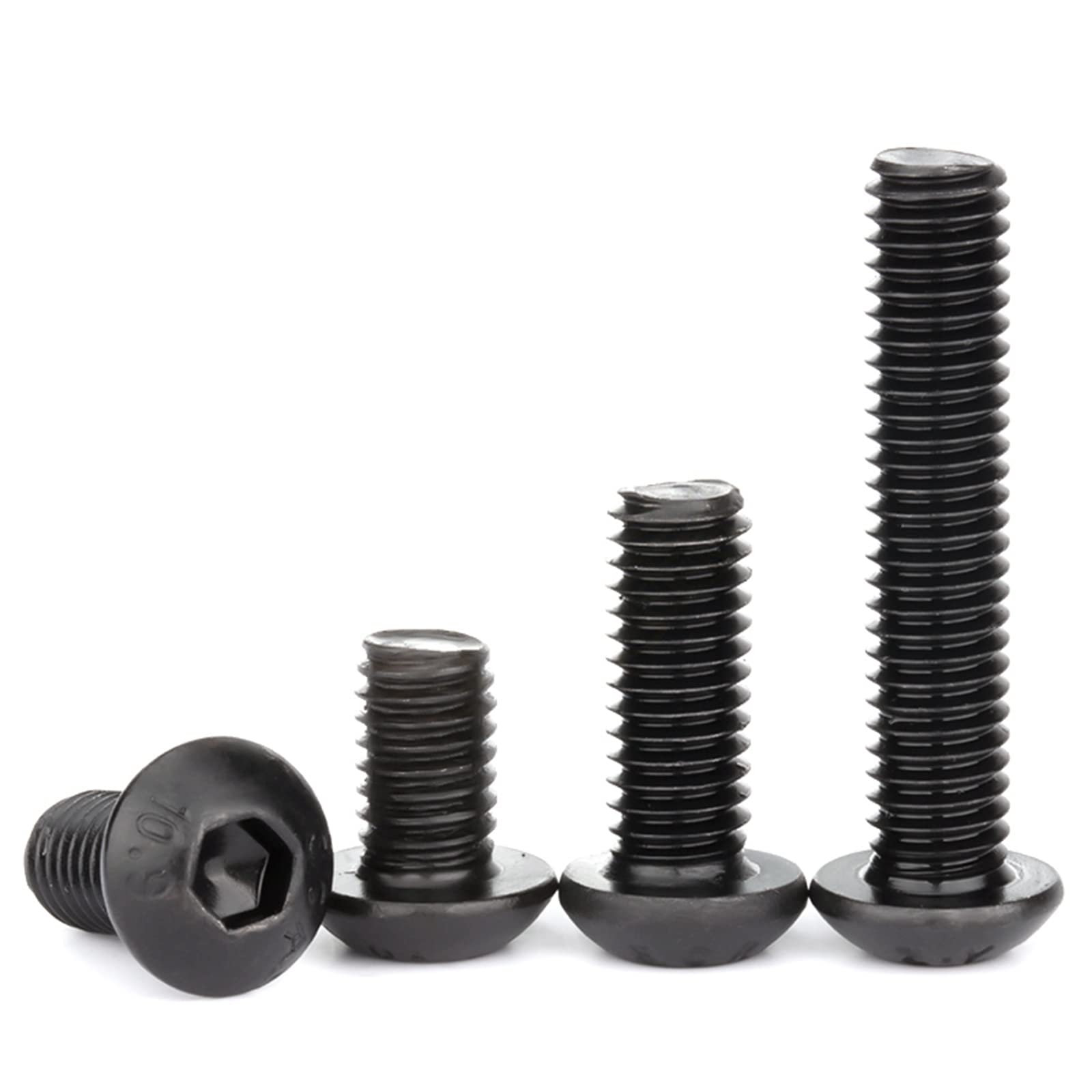 Snufeve M6(20Pcs) Black Button Head Hex Socket Cap Screw, 25Mm