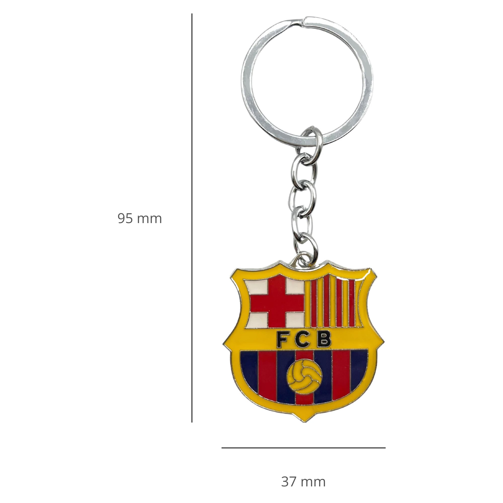 Llavero metálico Barsa Barça, diseño multicolor con emblema, llavero de metal edición aficionado