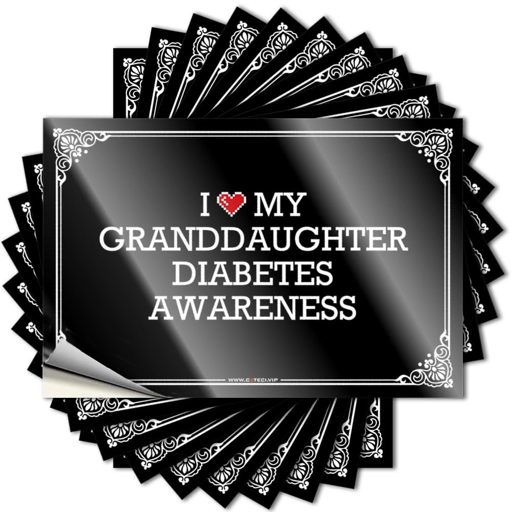 Lettering Sticker Bedroom Accessories | Summer Cover I Love My Granddaughter Diabetes Awareness for Travel(12X18CM)