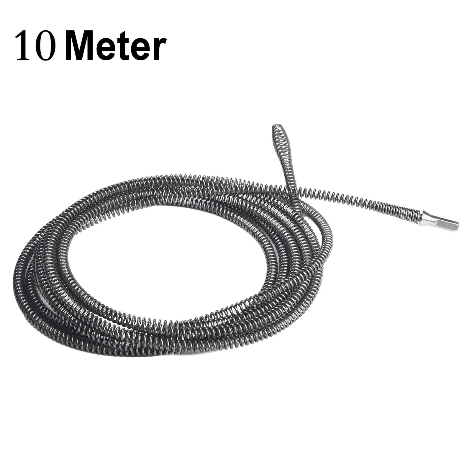 8/10 Metrów Wiertarka Elektryczna Pogłębianie Odpływu Sprężyna Środek Do Czyszczenia Zlewu Narzędzie Do Pogłębiania Ścieków Do Domowej Rury Toaletowej W Kuchni (Size : 10 meters)