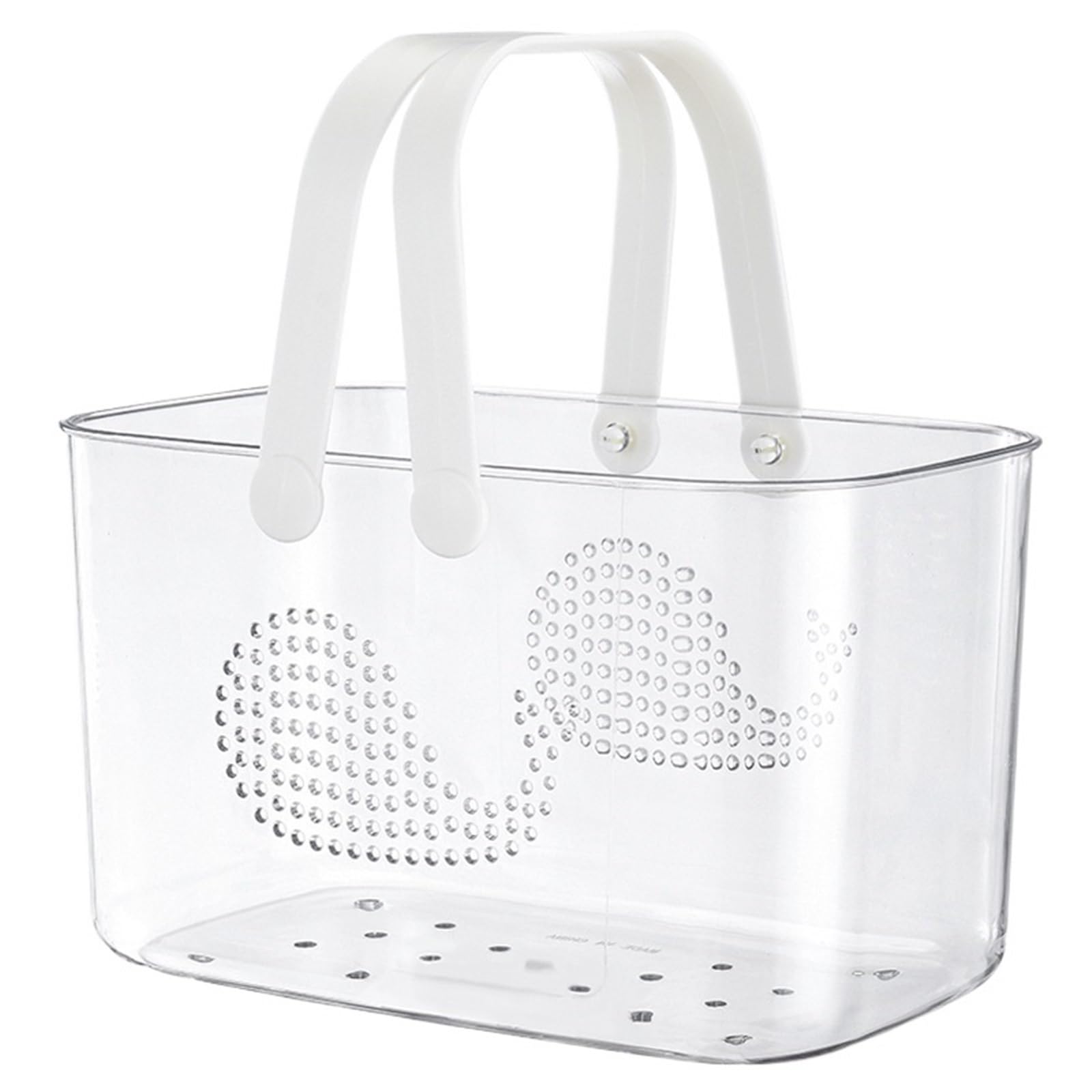 DYYEUAVT Portable Whale Shower Caddy With Handle, Translucent Bathroom Storage Basket For Bathing Essentials(Beige)
