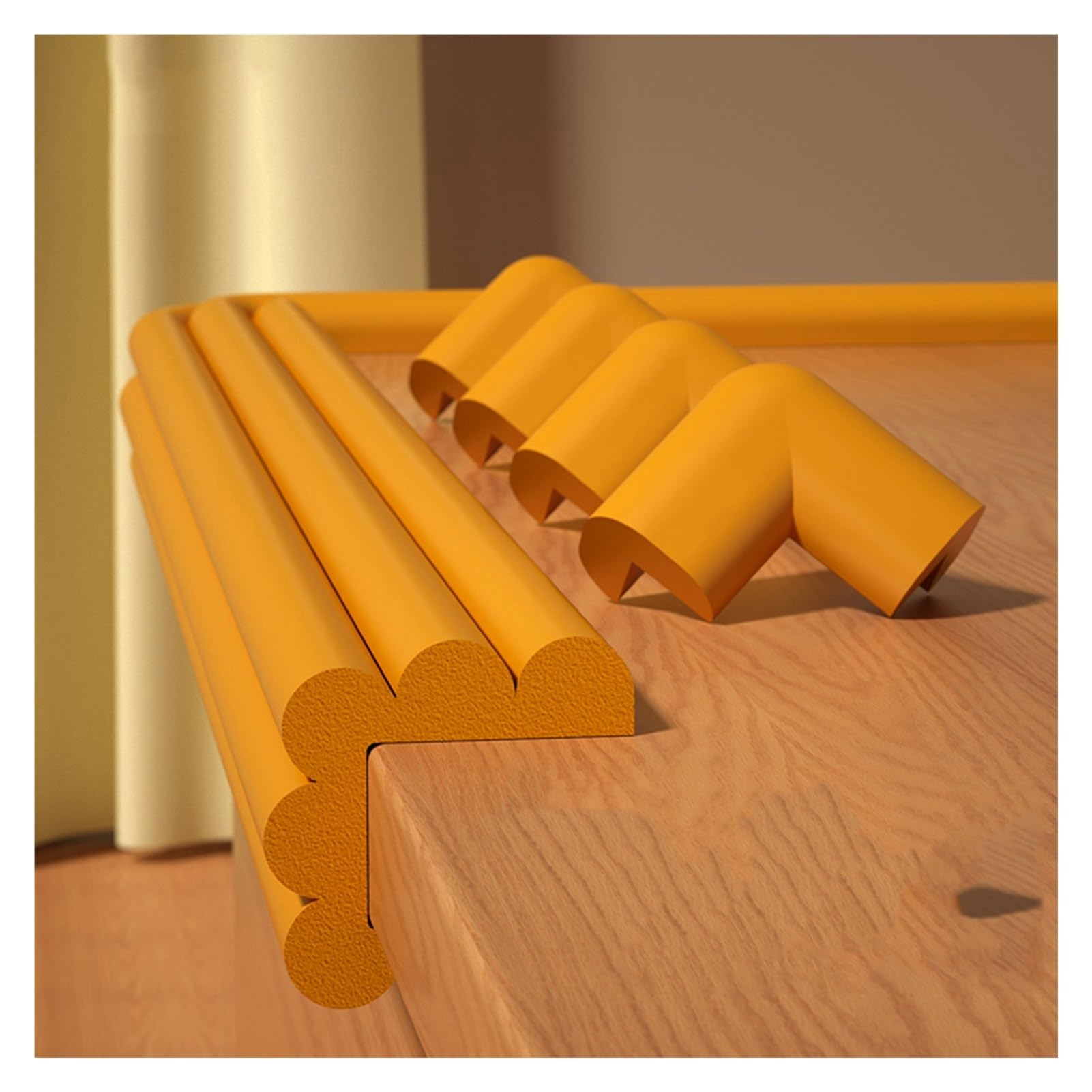 YNBSHGAA Foam edge protectors, Proof Bumper Guard, Sharp Edge Protector Cushion For Table Edges Corners, 12 Color,Woody-2m