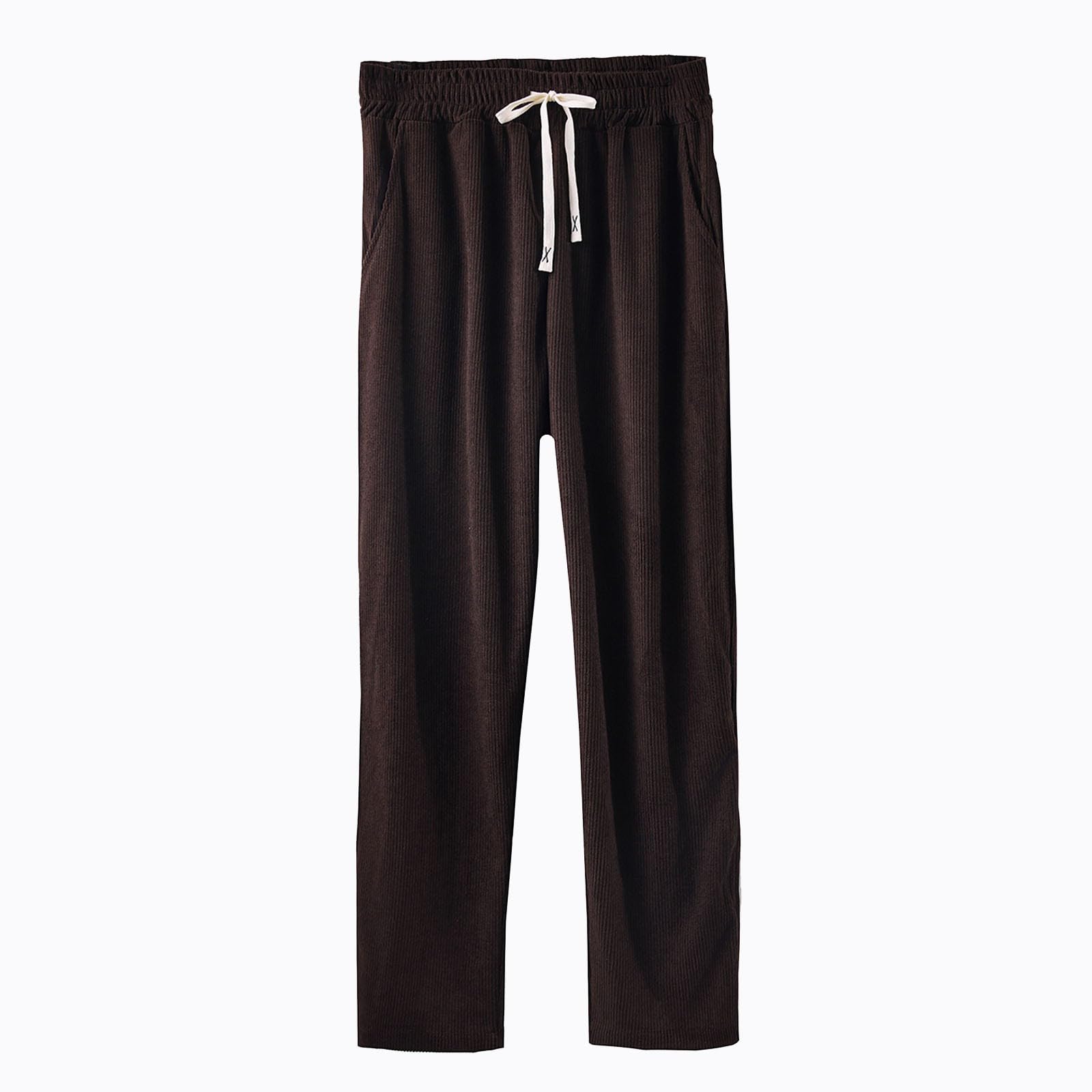 Tuta per il tempo libero da uomo, da jogging, con corda, tuta sportiva in tinta unita, con cerniera a 1/4, con colletto alto, felpe e pantaloni in velluto a coste, per uomini