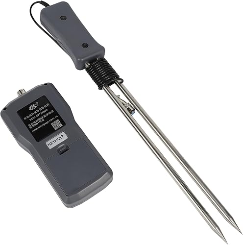 Miniatura 2 de HOJILA Medidor de humedad de heno para balas de heno, hierba forrajera, alfalfa, paja de cereales, Leymus con sonda de 11 pulgadas