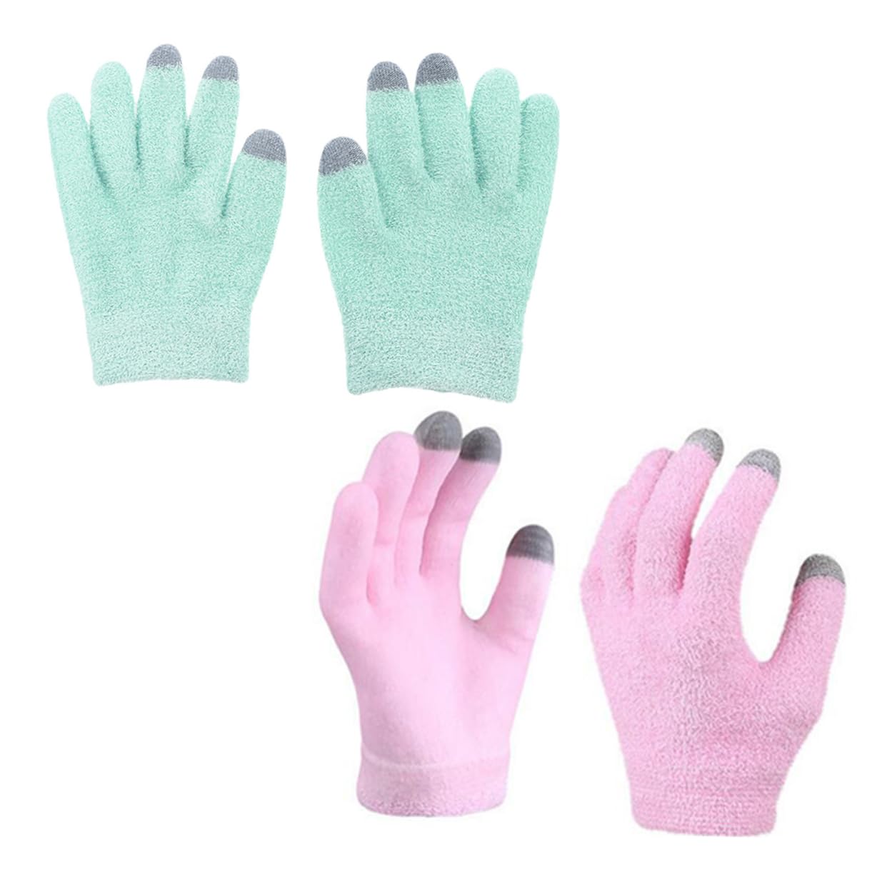 Healeved Cotton Touch Screen Gloves Moisturizing for Dry Hands 2 Pack Overnight Spa Gloves