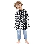 Plie Waterproof Kids Art Smocks 20 Colors (Age 1-10, S-XXL size), Black W/Puppy (52-S)