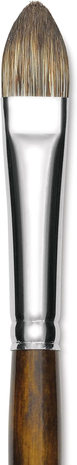 Silver Brush Limited 26108 Monza Cats Tongue Brush for Oil & Acrylics Paintings, Size 8, Long Handle
