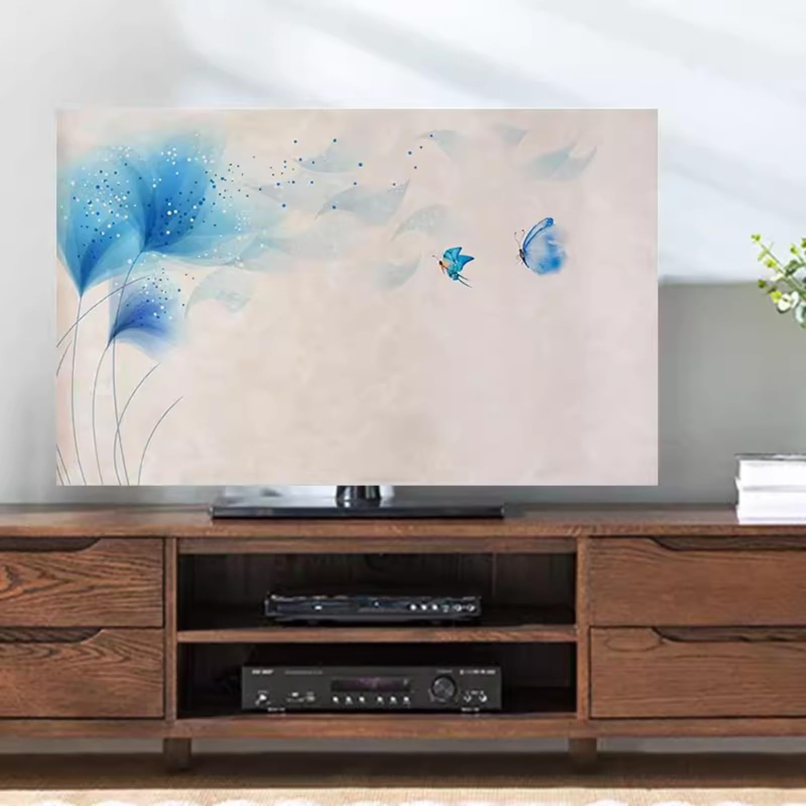 Pokrowiec na telewizor, Ochraniacz ekranu LCD o przekątnej 32–80 cali. Łatwy w montażu(Scenery3,55inch)