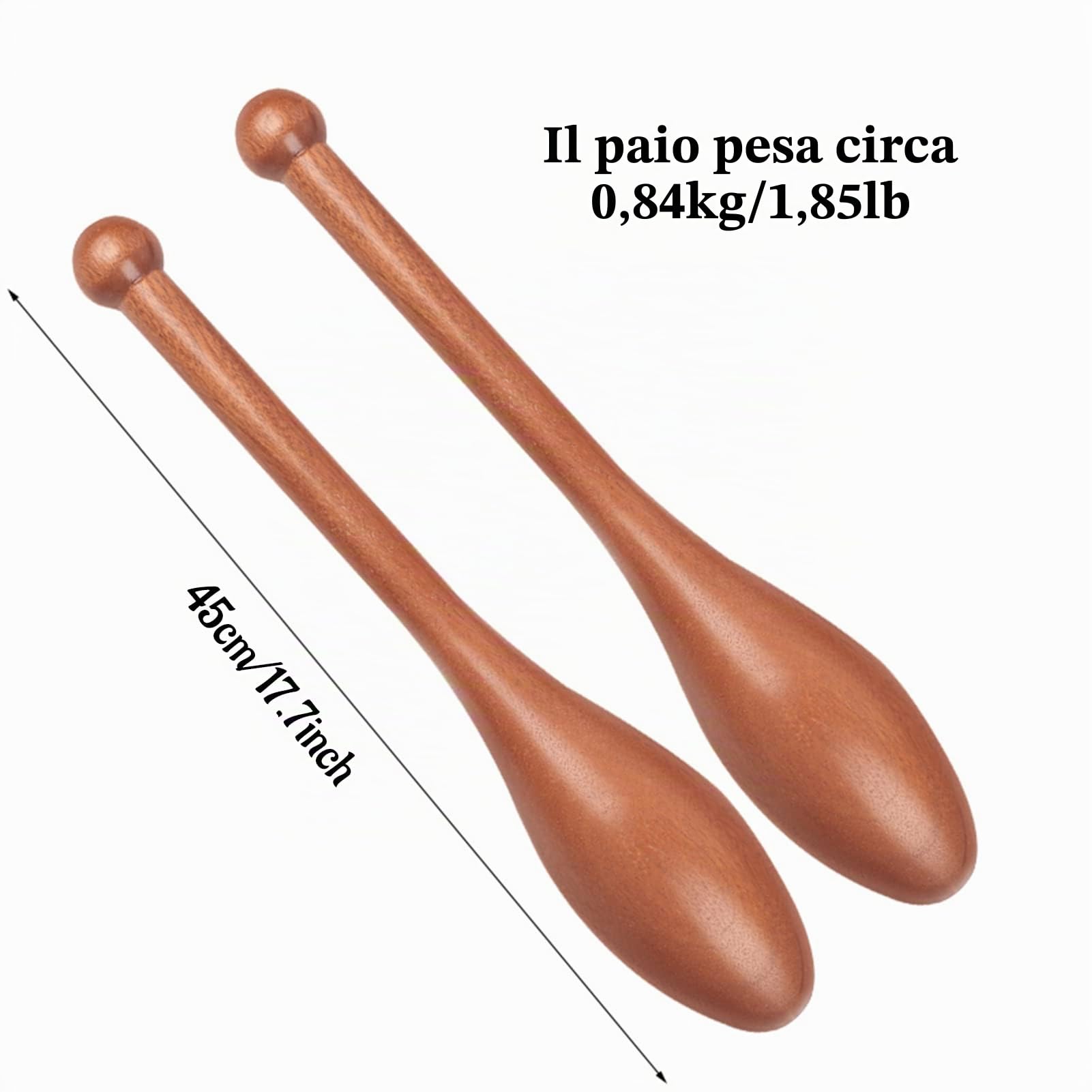 Indian Clubs Club Indiani in Legno Exercise Bar Attrezzature da Palestra per la Costruzione Muscolare Riscaldamento Allenamento della Forza Impugnatura Funzionale per Casa Fitness,S