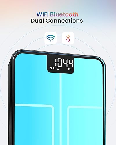 Miniatura 2 de RENPHO Smart Scale for Body Weight, BMI, Body Fat, Muscle Mass, Bluetooth Wi-Fi Rechargeable Scale, RGB Lighting Color Changing Scale, Sync with