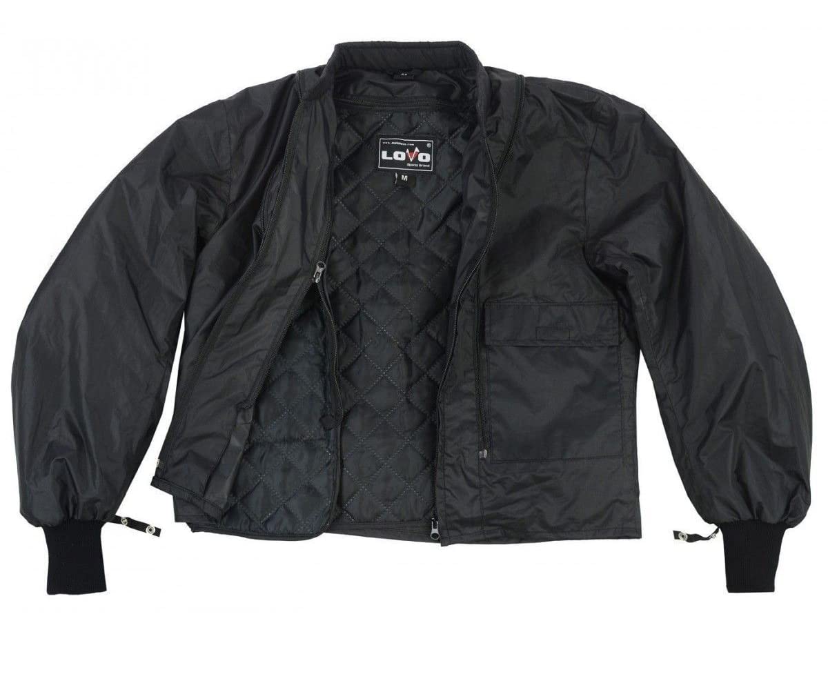 LOVO - Chaqueta Perforada Tricapa de Verano para Moto Hombre - Chaqueta Moto Hombre Verano Ligera y Transpirable - Protecciones Homologadas Incluidas - Cazadora Moto Hombre de Alta Resistencia