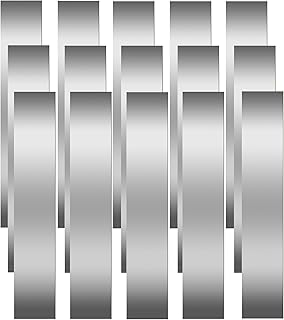 14 Pieces 304 Stainless Steel Strips, Stainless Steel Shim Stock Assortment, 1" Width x 6" Length, 0.001", 0.0015", 0.002", 0.003", 0.004", 0.005", 0.006" Thickness Metal Shims