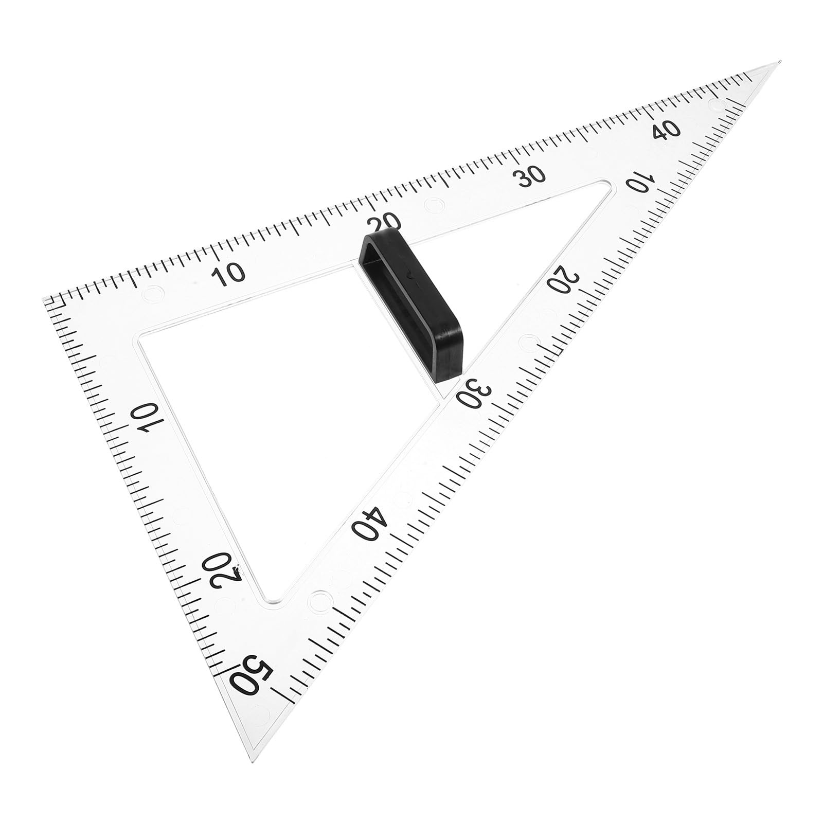 Healvian Magnetisches Dreieckslineal Transparent und Einfach zu Beobachten mit 60-grad Winkelmesser aus ABS Multifunktionales Lehrlineal für Mathematik und Physik