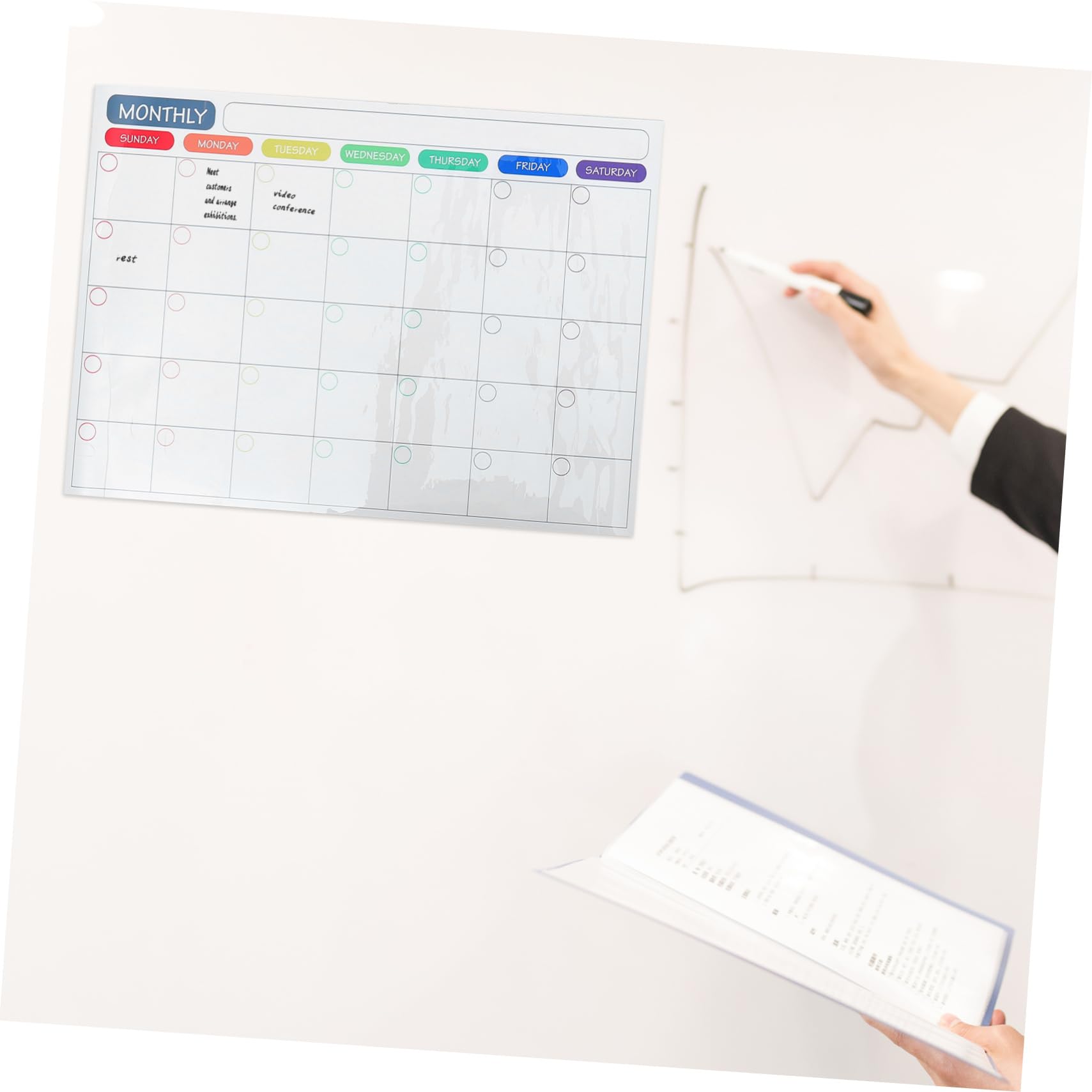 Lurrose 3sätze Magnetisches Whiteboard Für Kühlschrank Abwischbare Wochen Und Monatsplaner Mit Magneten Inklusive Monat Woche Stifte Und Radierer Für Familienorganisation