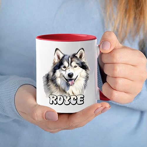 Vista 103 de Taza de café con nombre personalizado de pastor alemán, 11 15 onzas, taza de cerámica blanca de pastor alemán personalizado, regalos para hombres