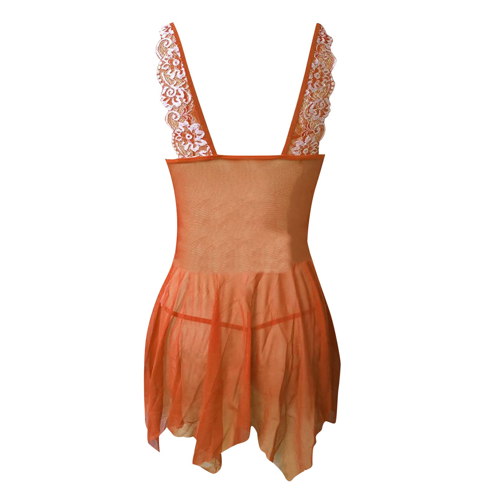YZCIS Damska bielizna typu babydoll koszulka nocna bielizna z klatką piersiową Babydoll siateczkowa bielizna nocna Plus rozmiar bielizna nocna Babydoll satynowa koszula nocna miękka domowa nowa piżama
