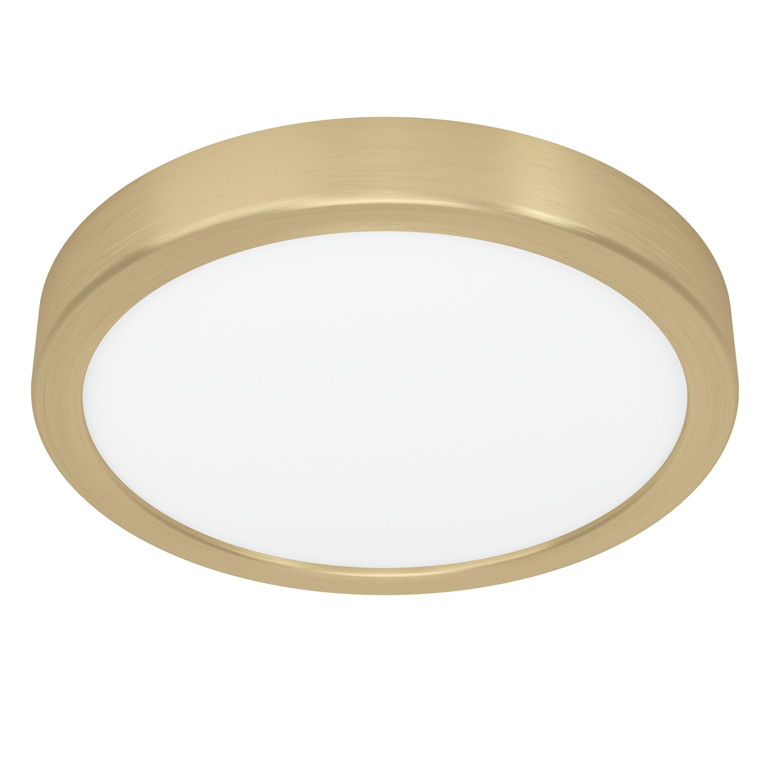 Eglo LED Ceiling lamp Fueva 5, Ø 21 cm, Round Flush Mount Light Fixture, Bedroom Hallway Lighting, Metal in Brushed Brass, 2000 lumens, Warm White