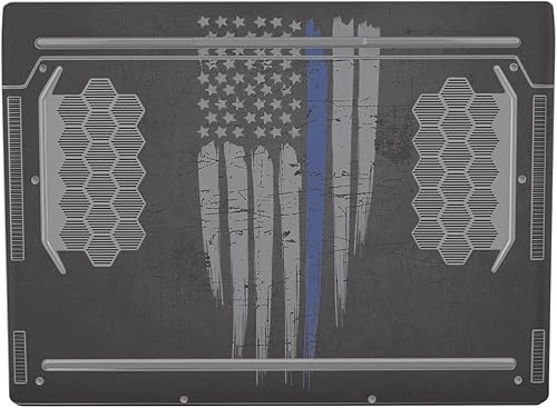 Miniatura 2 de MightySkins Skin - Kit de envoltura completa compatible con Alienware X17 R2 (2022), línea azul fina, cubierta protectora, duradera y única, fácil