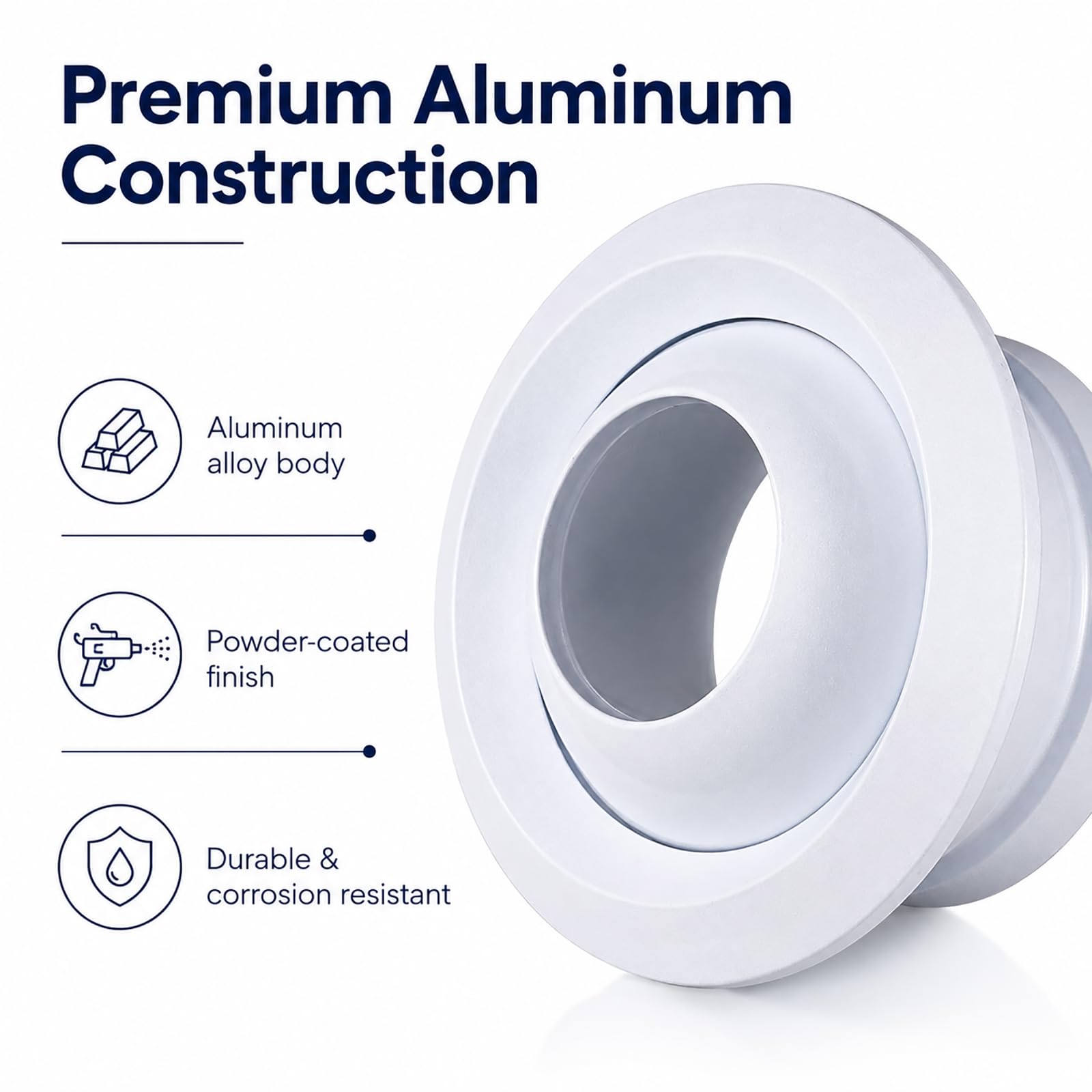 Diffusore a getto rotondo in alluminio da 35,6 cm, copertura per bocchetta dell'aria e del soffitto, perfetta per sistemi HVAC per casa e ufficio