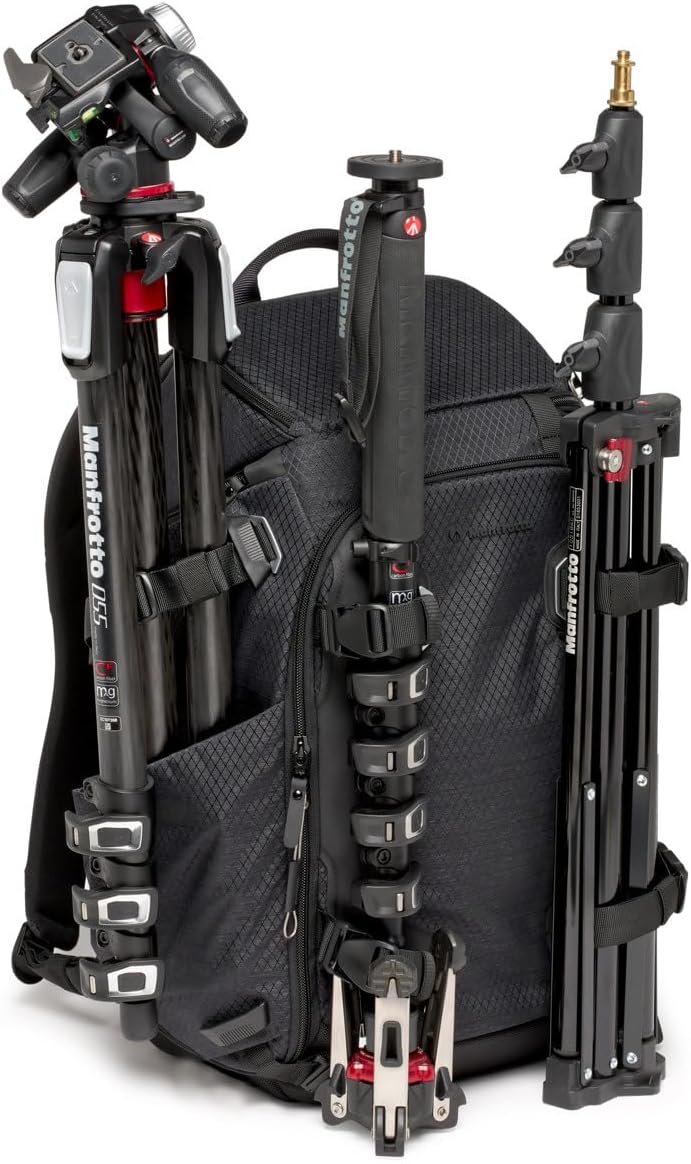 Manfrotto PRO Light Multiloader M, Professional Photographic Backpack for Cameras, 4 Access Points, Multiple Tripod Attachments, 3 Modes of Use, Interchangeable Dividers, Black