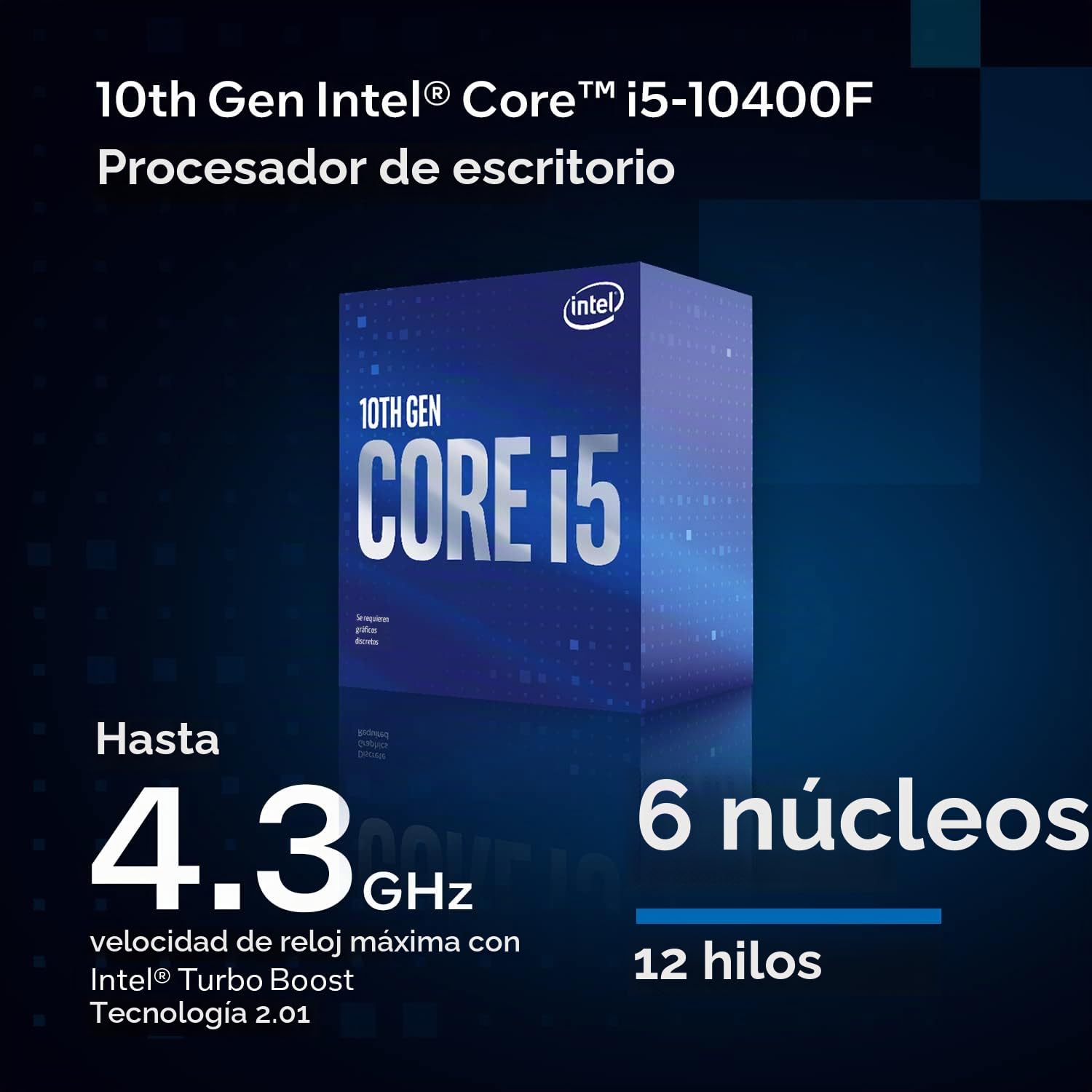 Amazon.com: Intel Core i5-10400F Procesador de escritorio 6