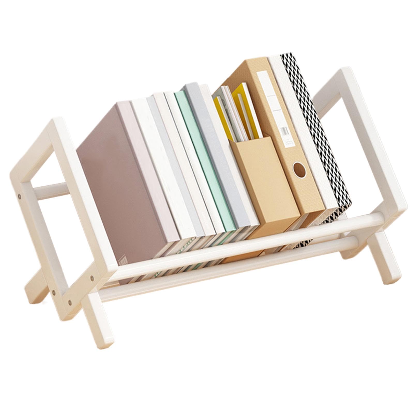 Libreria da tavolo, scaffale per libri da tavolo, organizer da scrivania per libri e , libreria compatta da scrivania con design inclinabile, perfetta per dormitori e uffici domestici