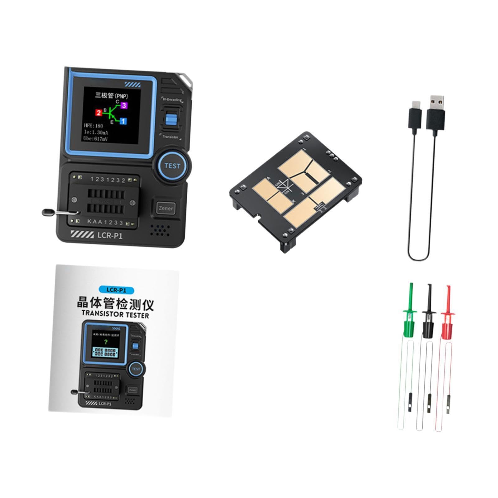 Kit tester per transistor portatile con display a colori che misura vari componenti in modo efficiente sia per hobbisti che per professionisti Kit tester per transistor Componente elettronico