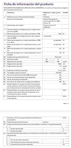 THOMSON 32 Zoll (80 cm) LED HD Smart Android TV, Google Assistant, Wi-Fi, Dolby Digital, Bluetooth, Triple-Tuner (Kabel/Satellit/Antenn), HDMI, CI+, A+ Panel- 32HA2S13