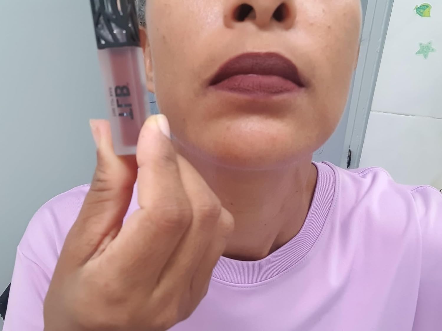 The Lip Bar - Nonstop Liquid Matte Lipstick Mini 2-Pack, Curlfriend (Mauve Pink) + Savage (Chocolate Red-Brown) - High Pigment - One Swipe - Long Lasting - Jojoba Oil & Vitamin E - Vegan - .24 fl oz