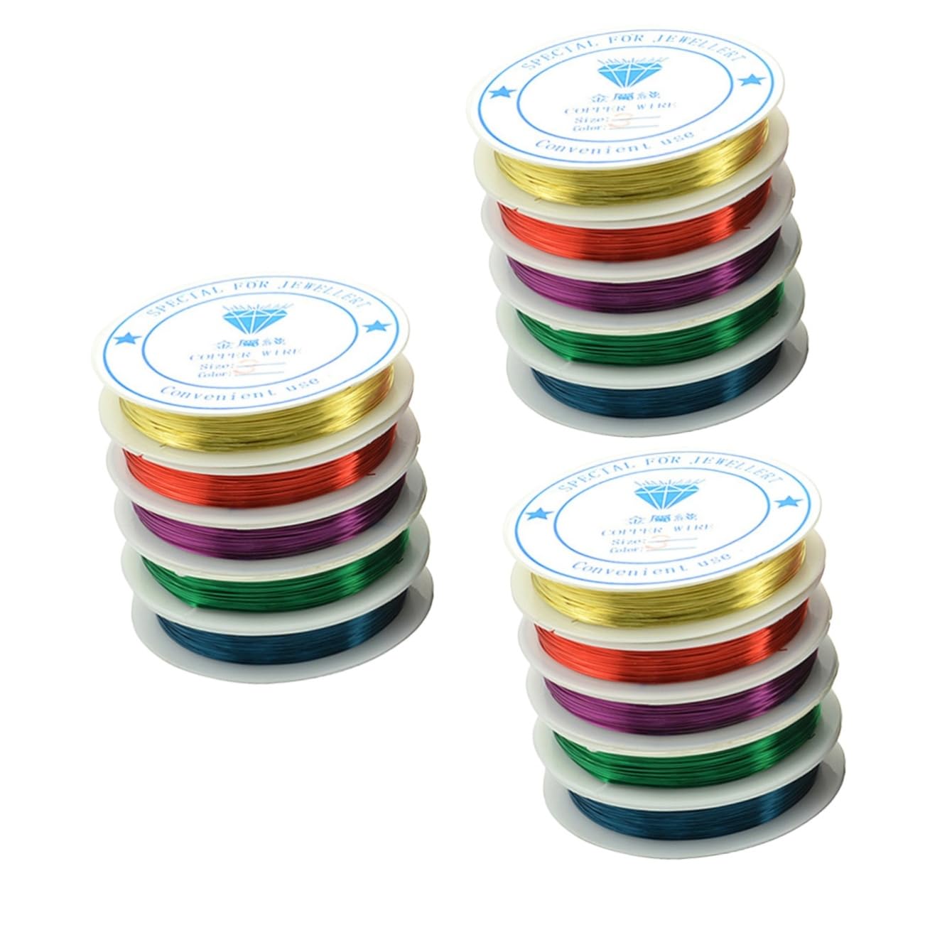 STOBOK 15rotoli Filo Rame Per Creazione Di Gioielli Da Flessibile e Versatile Per Fai Da Te e Decorazioni Artistiche Misti Per Bigiotteria e Accessori Creativi
