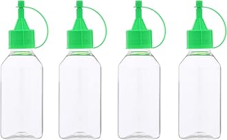 Rangoli Colour Bottles 4 Pack Empty Clear Plastic Rangoli Color Powder Bottles Diwali Decorations Easy to Pour Squeeze Rangoli Tool Indian DIY Sand Art for Home Floor Tile Décor Craft Projects Gift