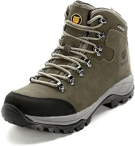 Hiwalk - Botas de senderismo impermeables para hombre, transpirables, todo terreno, ligeras, botas de tobillo para trekking, zapatos de escalada