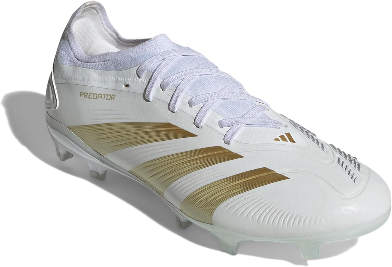 Amazon.com | Adidas Pro Firm Ground, White/Gold Metallic/Sandy