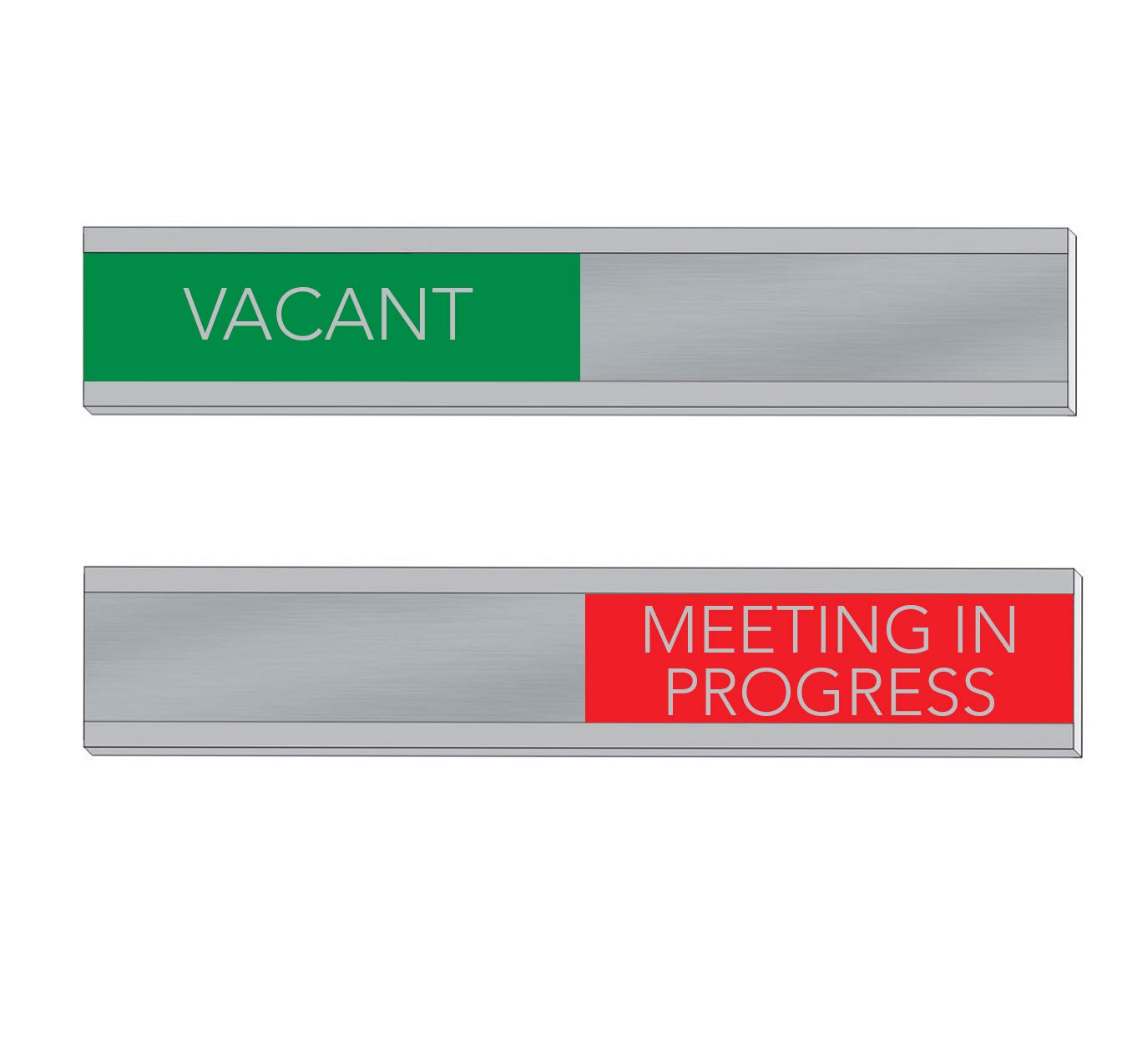 Vacant/Meeting In Progress Slider Sign, 6" x 1" (Red/Green)