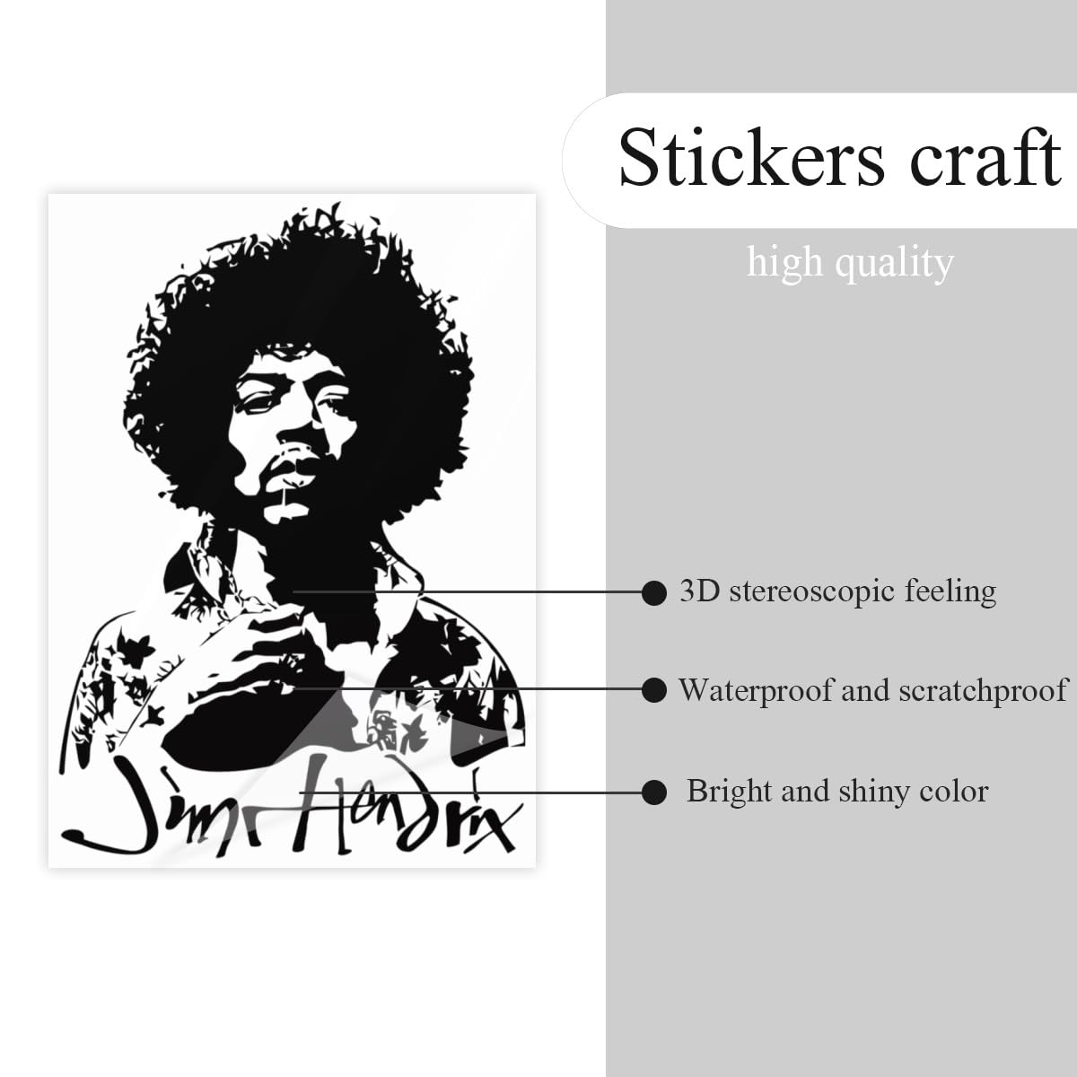 JIMI HENDRIX ジミヘンドリックス Bumper sticker100 JIMI HENDRIX ジミヘンドリックス Bumper sticker100
