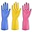 IUCGE Rubber cleaning gloves multicolor 6 Pairs for Household,Reuseable dishwashing gloves for Kitchen.(6,XL)