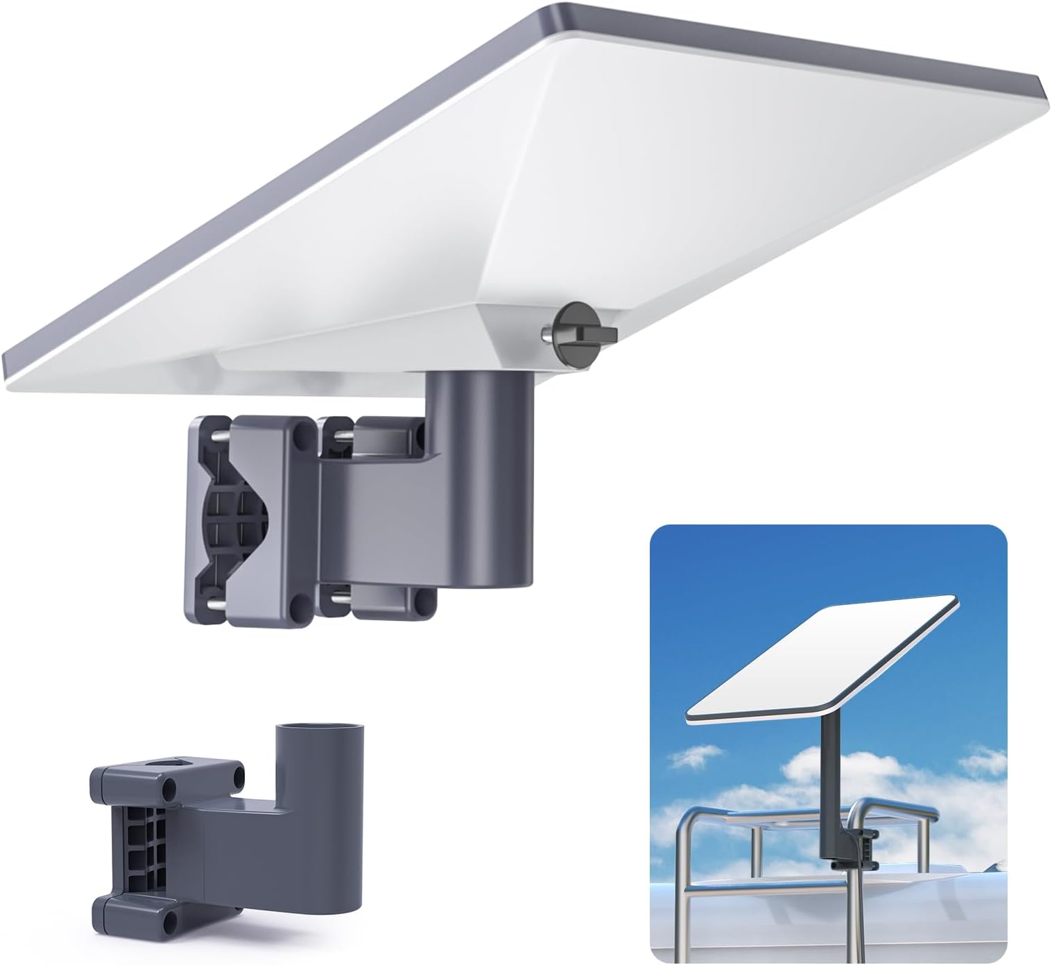 Freechangku Starlink Mini Mount Bracket - Aluminum Alloy Pole Clamp, Adjustable For Vehicles & Outdoor Use