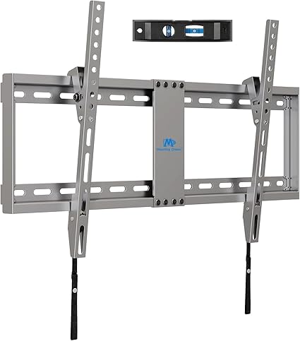Mounting Dream TV Wall Mount for Most 37-75 Inch Televisions, Universal Tilt TV Mount Fits 16", 18", 24" Studs, Max VESA 600x400mm, 132lbs, Low Profile Flat Wall Mount Bracket, MD2968-LK