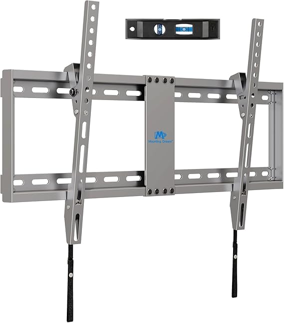 Mounting Dream TV Wall Mount for Most 37-75 Inch Televisions, Universal Tilt TV Mount Fits 16", 18", 24" Studs, Max VESA 600x400mm, 132lbs, Low Profile Flat Wall Mount Bracket, MD2968-LK