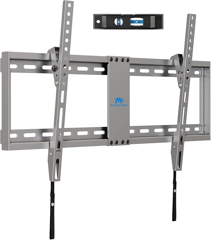 Mounting Dream TV Wall Mount for Most 37-75 Inch Televisions, Universal Tilt TV Mount Fits 16", 18", 24" Studs, Max VESA 600x400mm, 132lbs, Low Profile Flat Wall Mount Bracket, MD2968-LK
