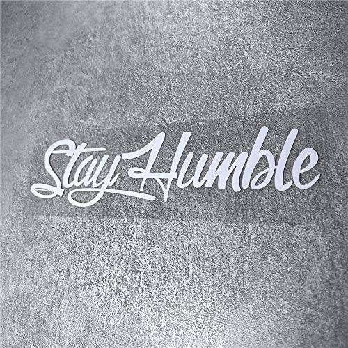 Image of Car Stickers for Stay Humble Auto Front Rear Windshield Window Decal Vans Truck Window Tail Decoration (White, 500x125mm)