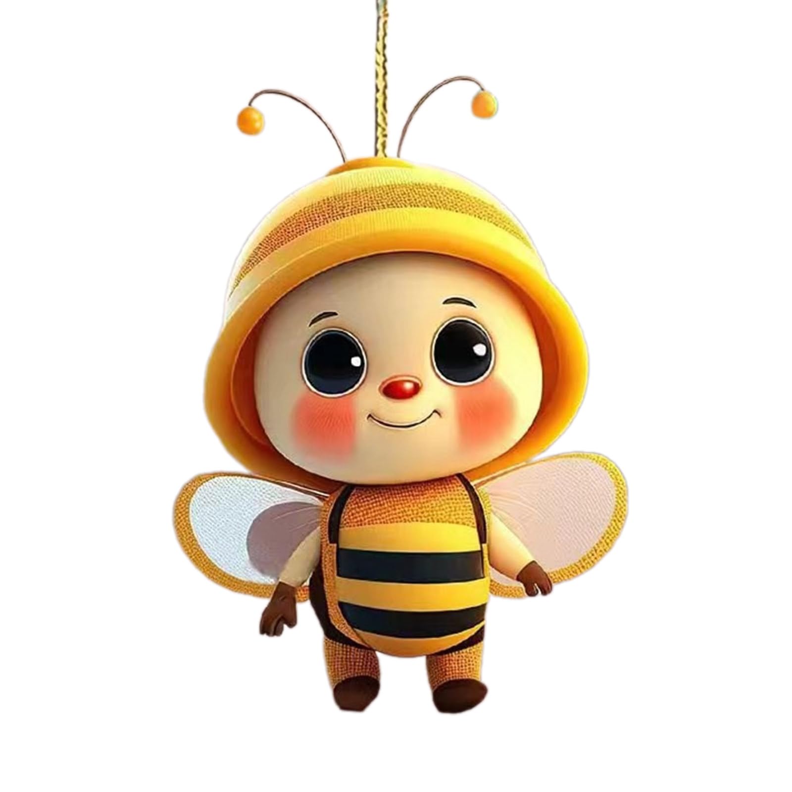 Kalttoy Bees Car Ornament, Acrylic Car Rear View Mirrorr Hold Mirrorr Hangings Decorations Bag Hangings Ornament