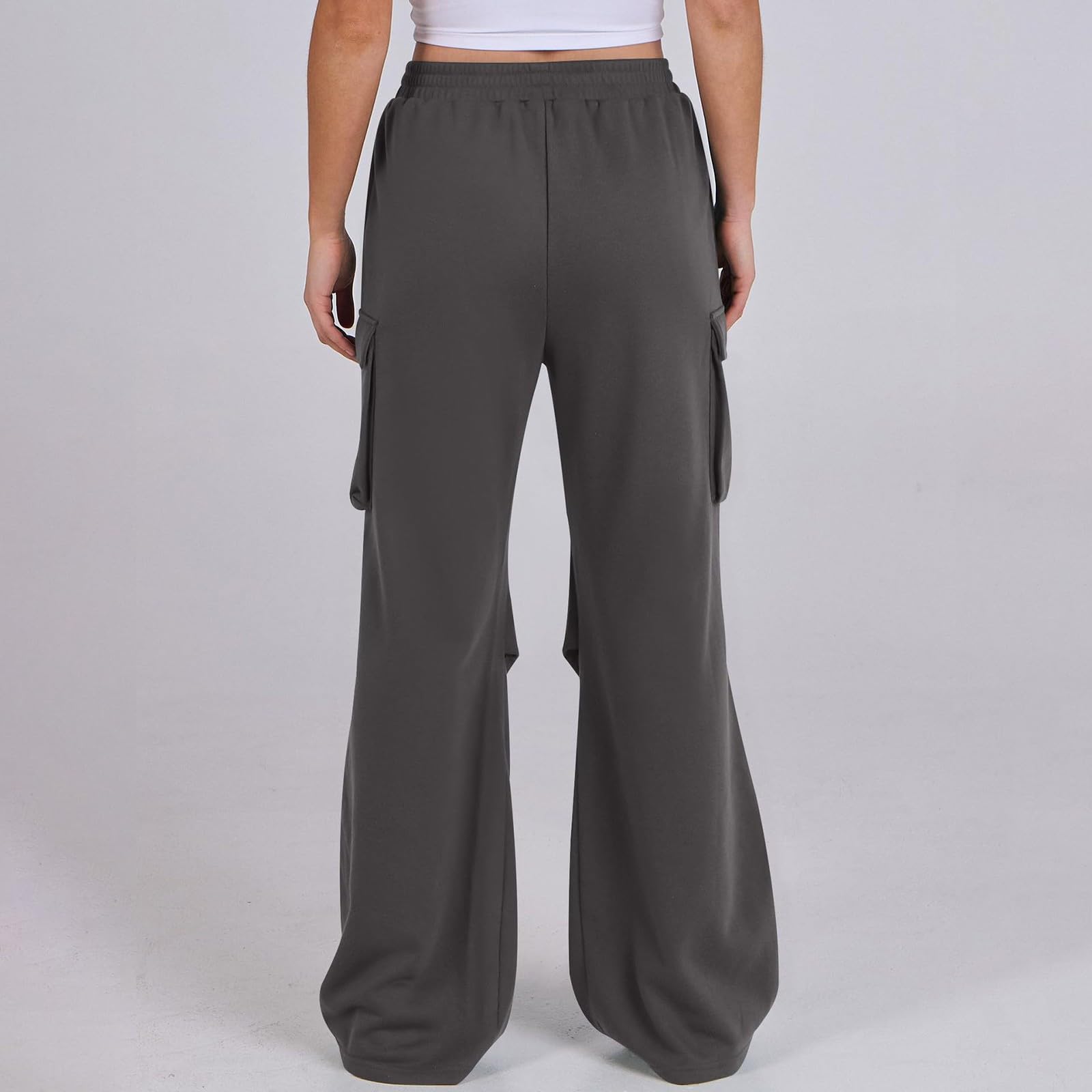 Pantalon De Jogging Femme Ample Pantalon Fluide Elastique Ample Pantalon Classique à Taille Coulissante Mode Pants avec Poches Pantalon Yoga Pantalon Noir Large Femme Pantalon Survêtement