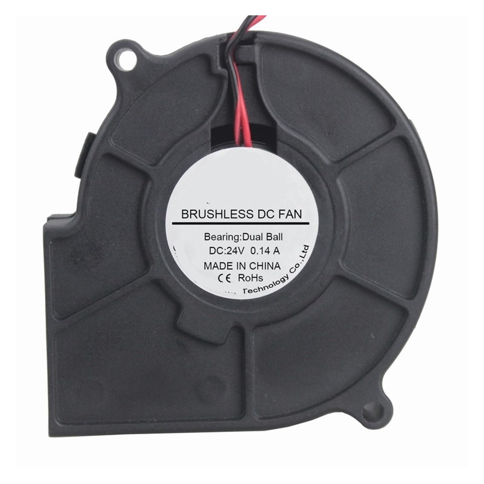 JJKKOZVQF 1 Pcs DC 24V 24 Volt 75x30mm Dual Ball Bearing Brushless Cooling Fan 75mm x 30mm Exhaust Blower Fan Cooler