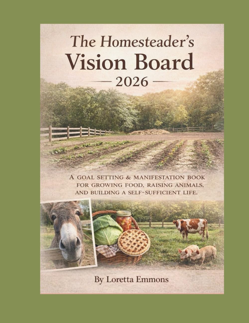 Homesteader's Vision Board Book 2026: A Goal-Setting & Manifestation Book for Growing Food, Raising Animals, and Building a Self-Sufficient Life