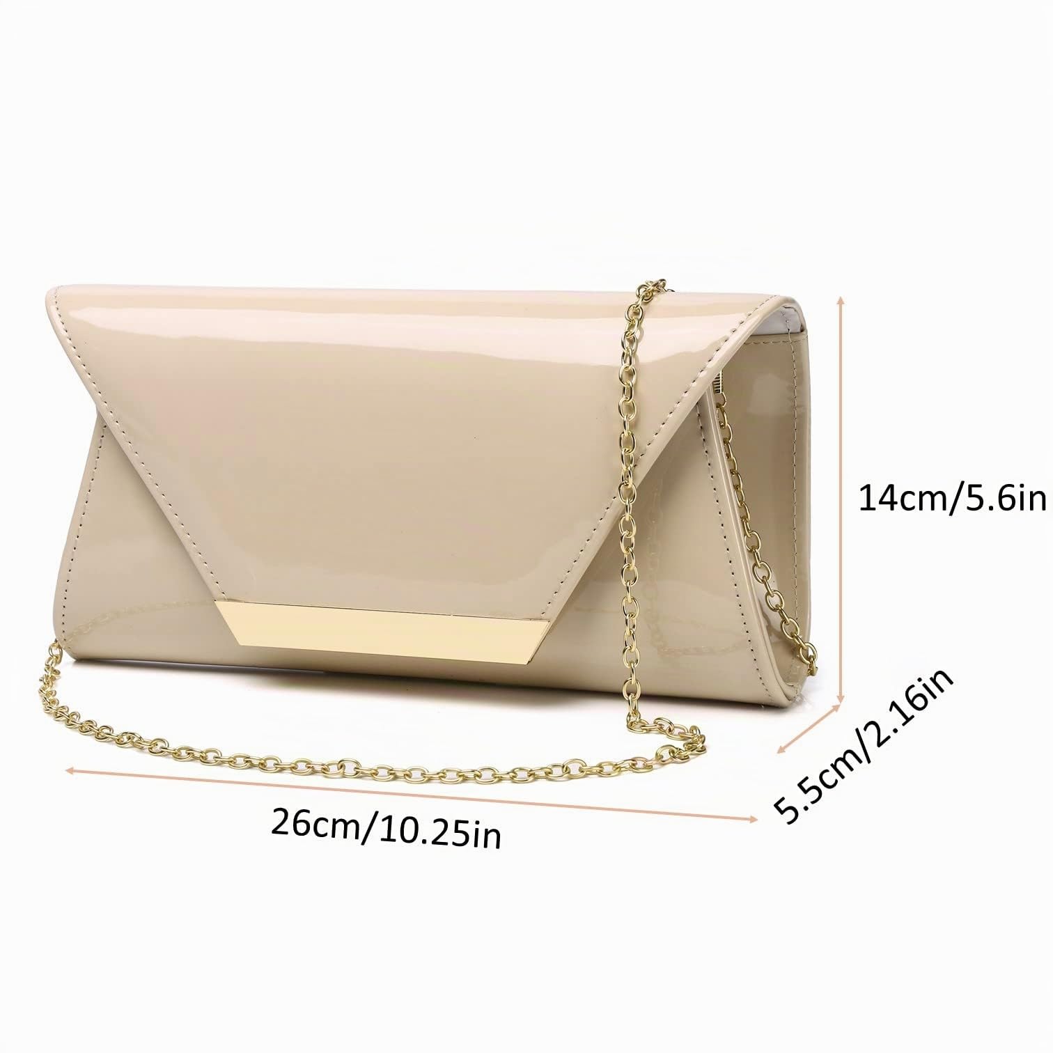 Pochette en cuir verni pour femme, sac à main élégant pour Noël, mariage, bal de fin d'année