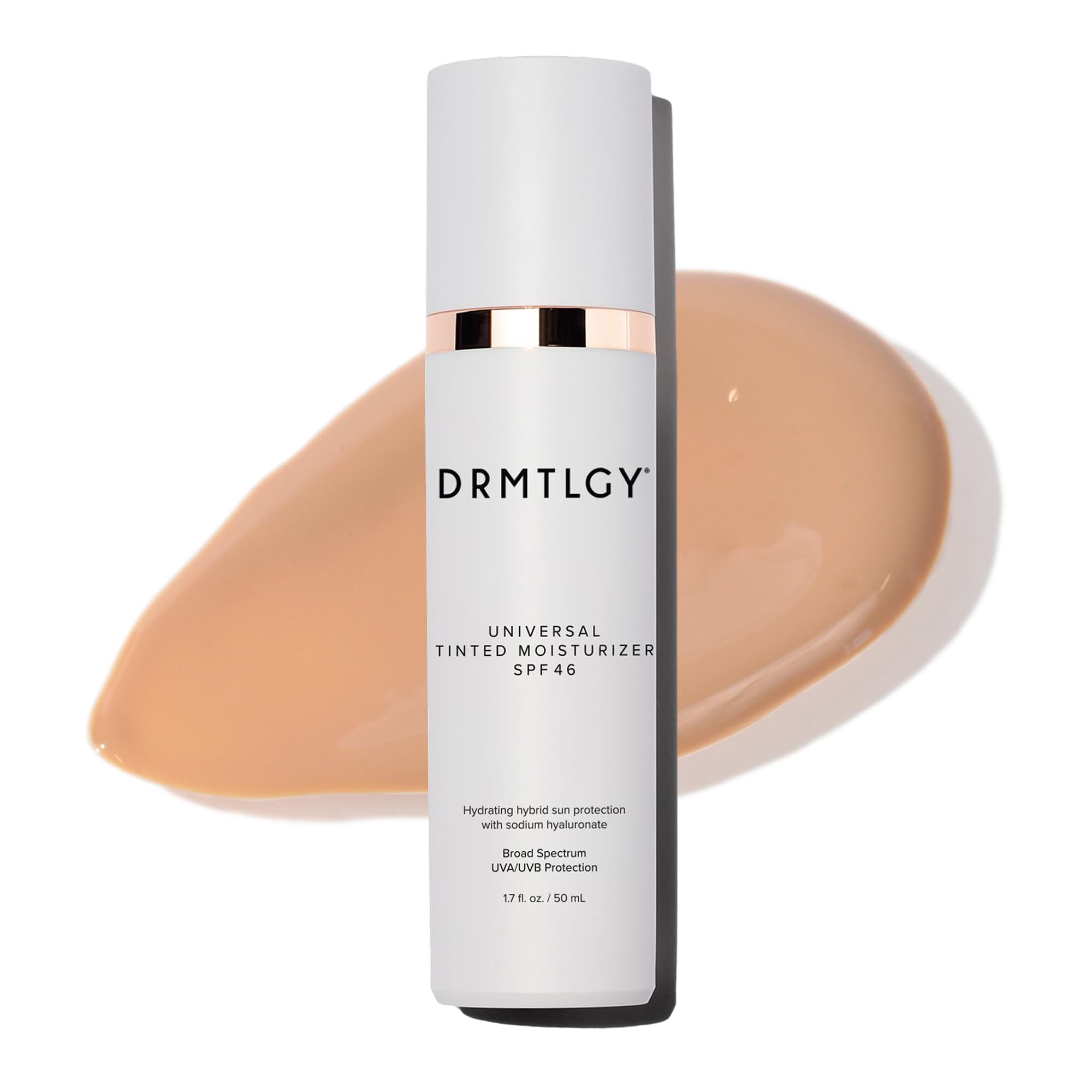 DRMTLGY Universal Tinted Moisturizer SPF 46, Dewy Tinted Sunscreen 1.7 Fl Oz (Pack of 1) Dewy