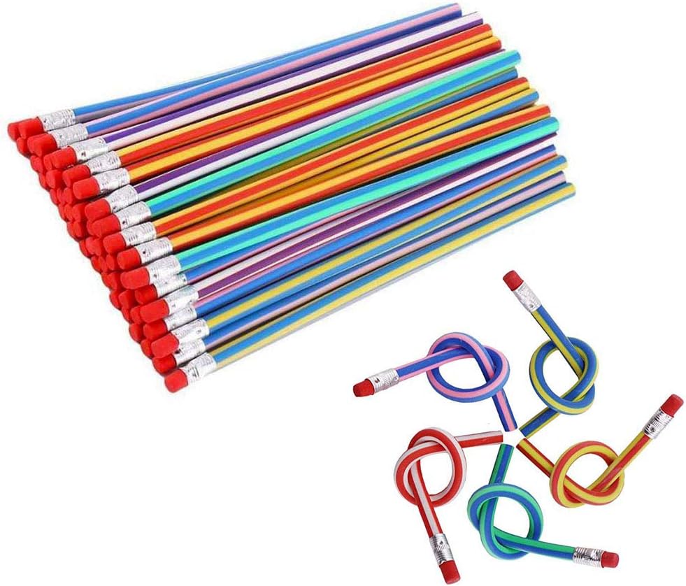 35 PCS Flexible Soft Pencil Magic Bend Pencils with Eraser For Kids Students Gift - Great Fun To Play With